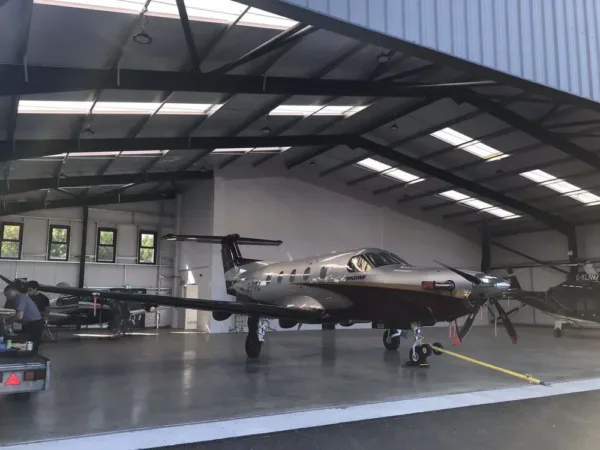 Photo of Light Aircraft in a new hanger at elstree aerodrome