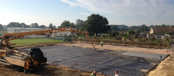 concrete started pouring at crown garden centre for a cafe in selby